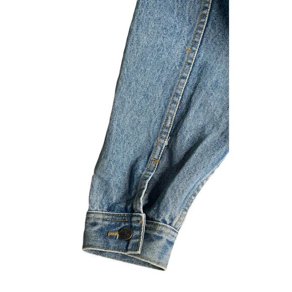 Vintage Lee Denim Trucker Jean Jacket Embroidered Betty Crocker Trix Bunny Sz XL - Picture 8 of 13